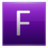 Letter F violet